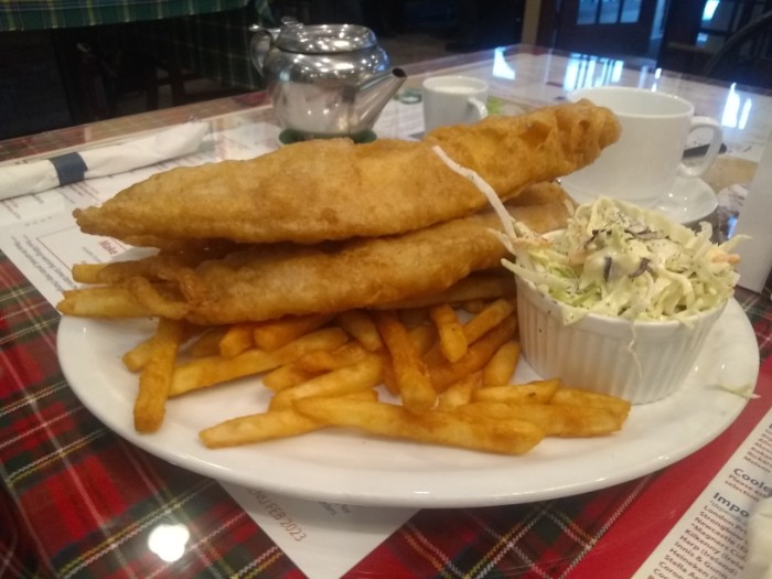 Haddock and chips (we shared a plate with an extra filet (which we didn't even need!))